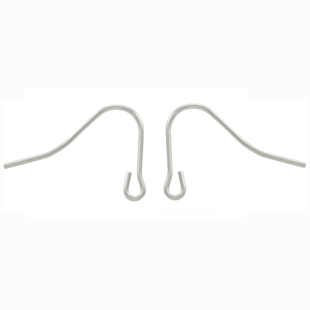 JewelrySupply Sterling Silver Fish Hook Earring Wires (1 Pair of Sterling  Silver Earrings)